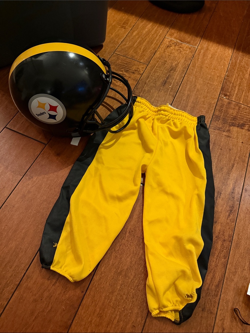 Kids Yellow & Black Athletic Pants Football Player Costume